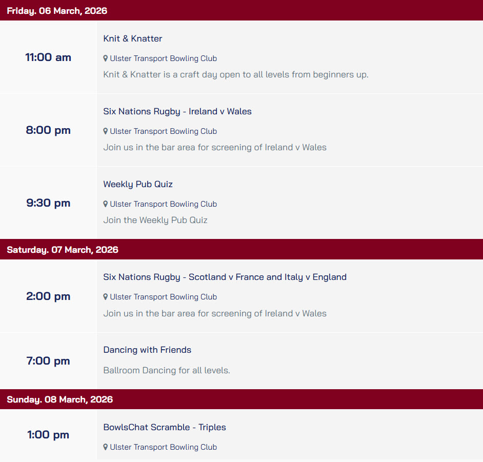 Week from Mon 2nd Mar 2026 Sun 8th Mar 2026 Part 2A