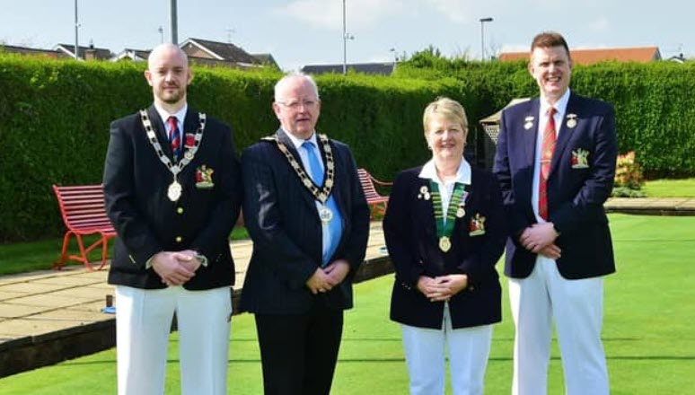 2019   President Colin Devlin Lady President Lynda Saberton Lord Mayor Alderman John Smyth and Peter McKnight