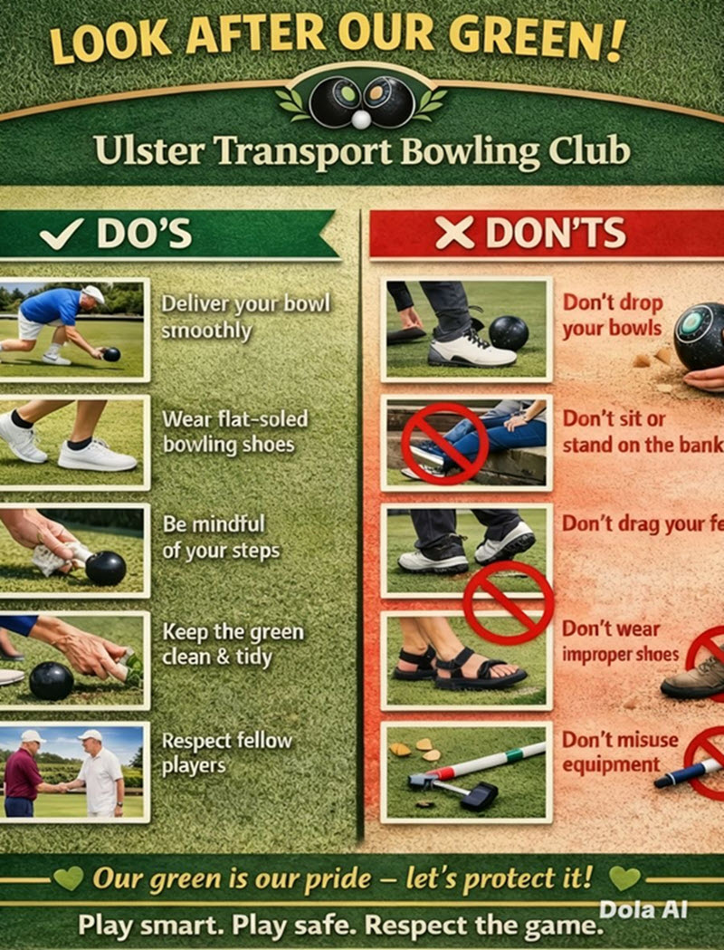 Looking after the green at Ulster Transport BC