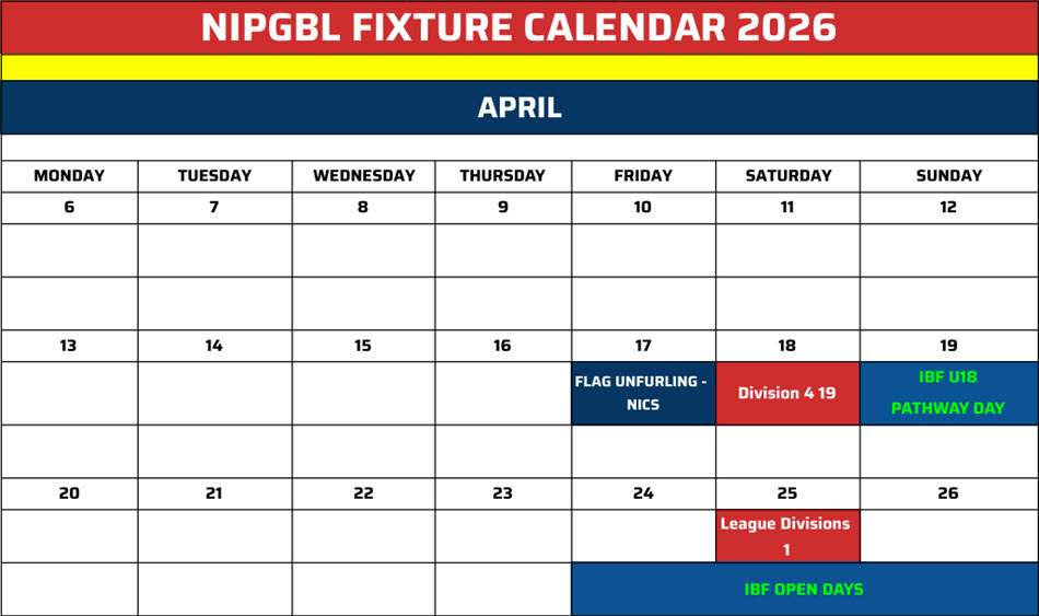 NIPGL Fixture Calendar for the 2026 Season
