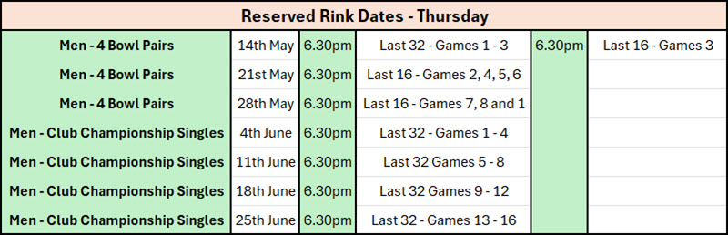 Reserved Rink Dates 2026 Thursday