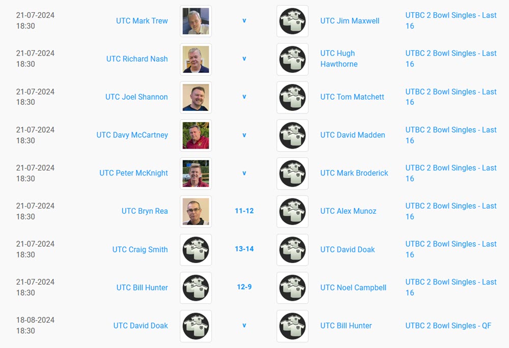 Matches to be played by 21st July and 18th August 2024